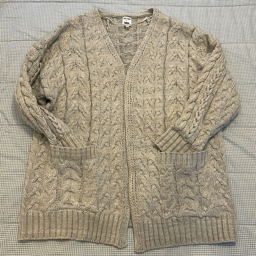 John+Jenn x Indigo Open Cable Knit Cardigan
